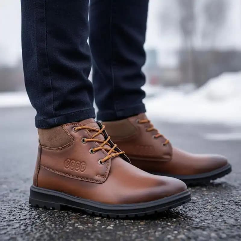 کفش نیم بوت مردانه Ecco مدل Brown — تصویر ۲
