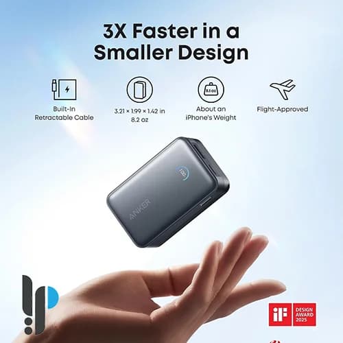 پاور بانک 45 وات انکر مدل Anker Nano A1638 ظرفیت 10000 میلی آمپر به همراه کابل Type-C — تصویر ۷