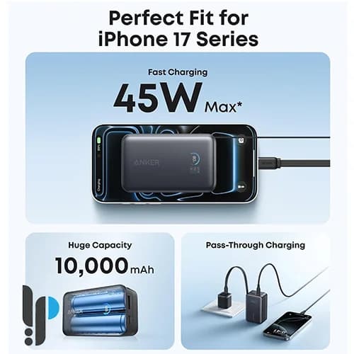 پاور بانک 45 وات انکر مدل Anker Nano A1638 ظرفیت 10000 میلی آمپر به همراه کابل Type-C — تصویر ۸