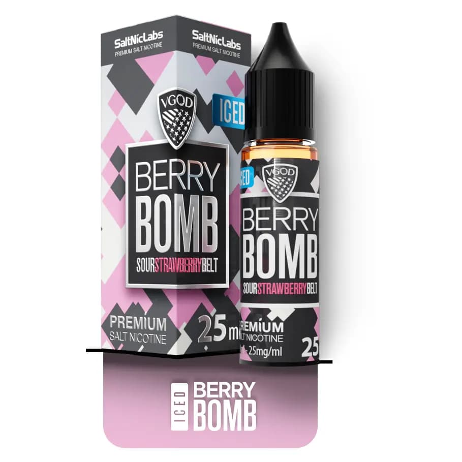 سالت نیکوتین توت فرنگی بمب یخ ویگاد | VGOD ICED Berry Bomb SaltNic