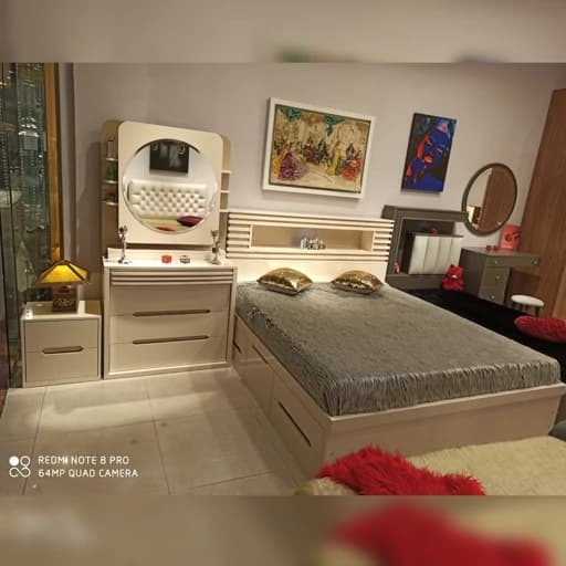 سرویس خواب مدل چلسی با جنس ام دی اف و تنوع در رنگ بندی و سایز مبلمان فرنا مدل 1145548