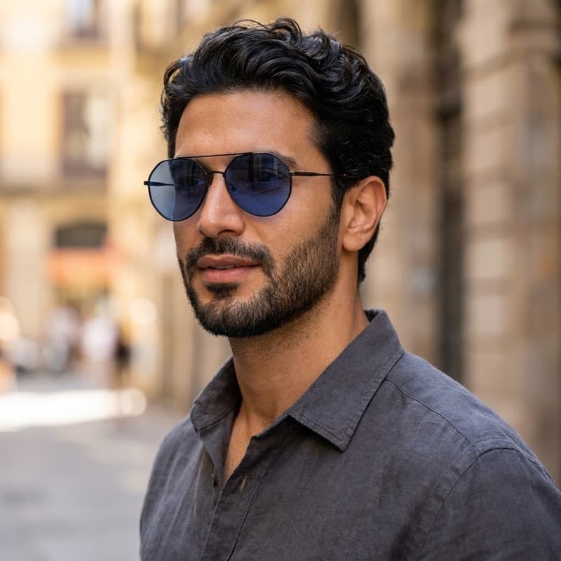 عینک آفتابی زنانه و مردانه چندضلعی UV 400 سیکس مدل سیلوانا کد OM-B07 — تصویر ۹