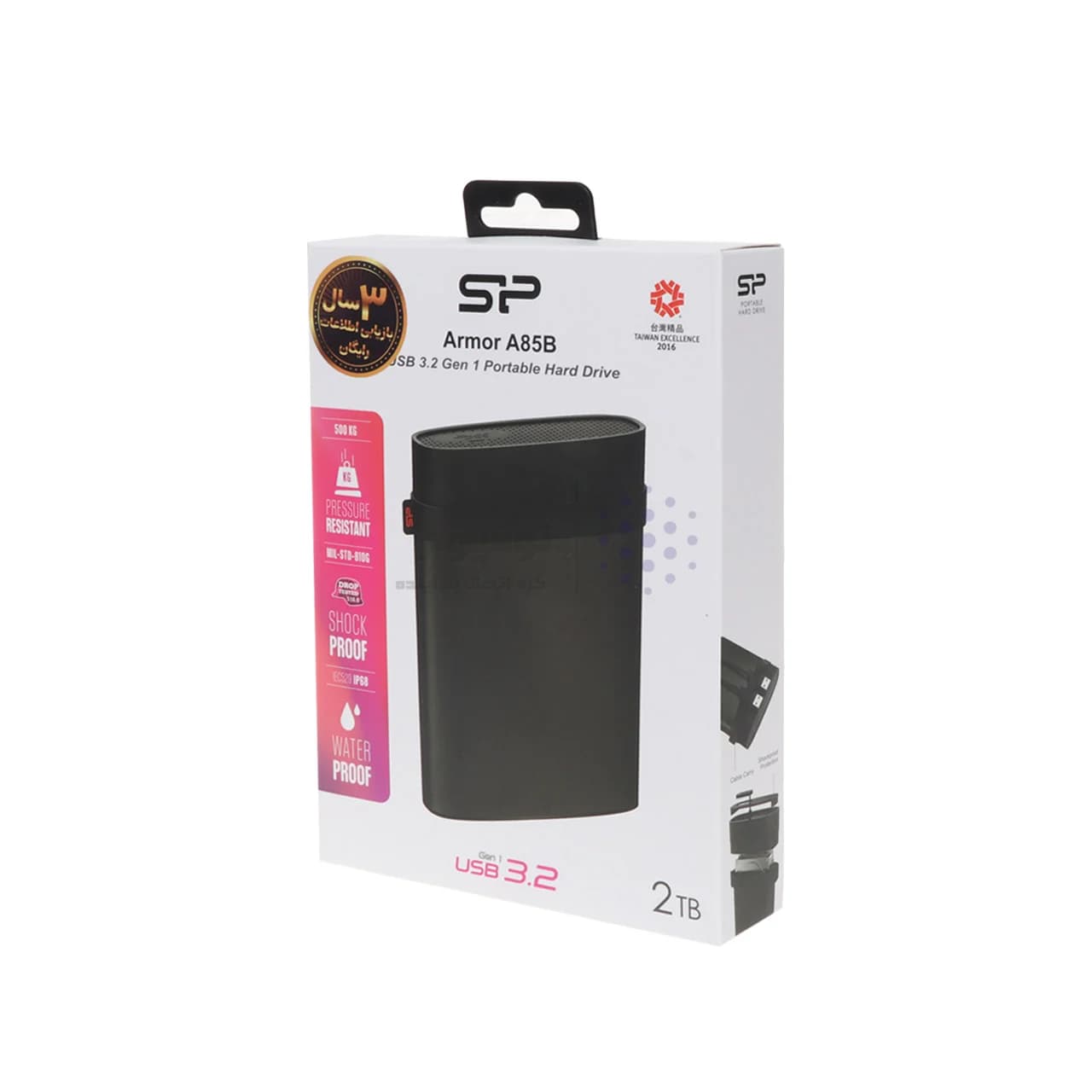 هارد اکسترنال Silicon Power USB3.2 مدل Armor A85B ظرفیت 2TB – مشکی (گارانتی سه ساله متین) — تصویر ۴
