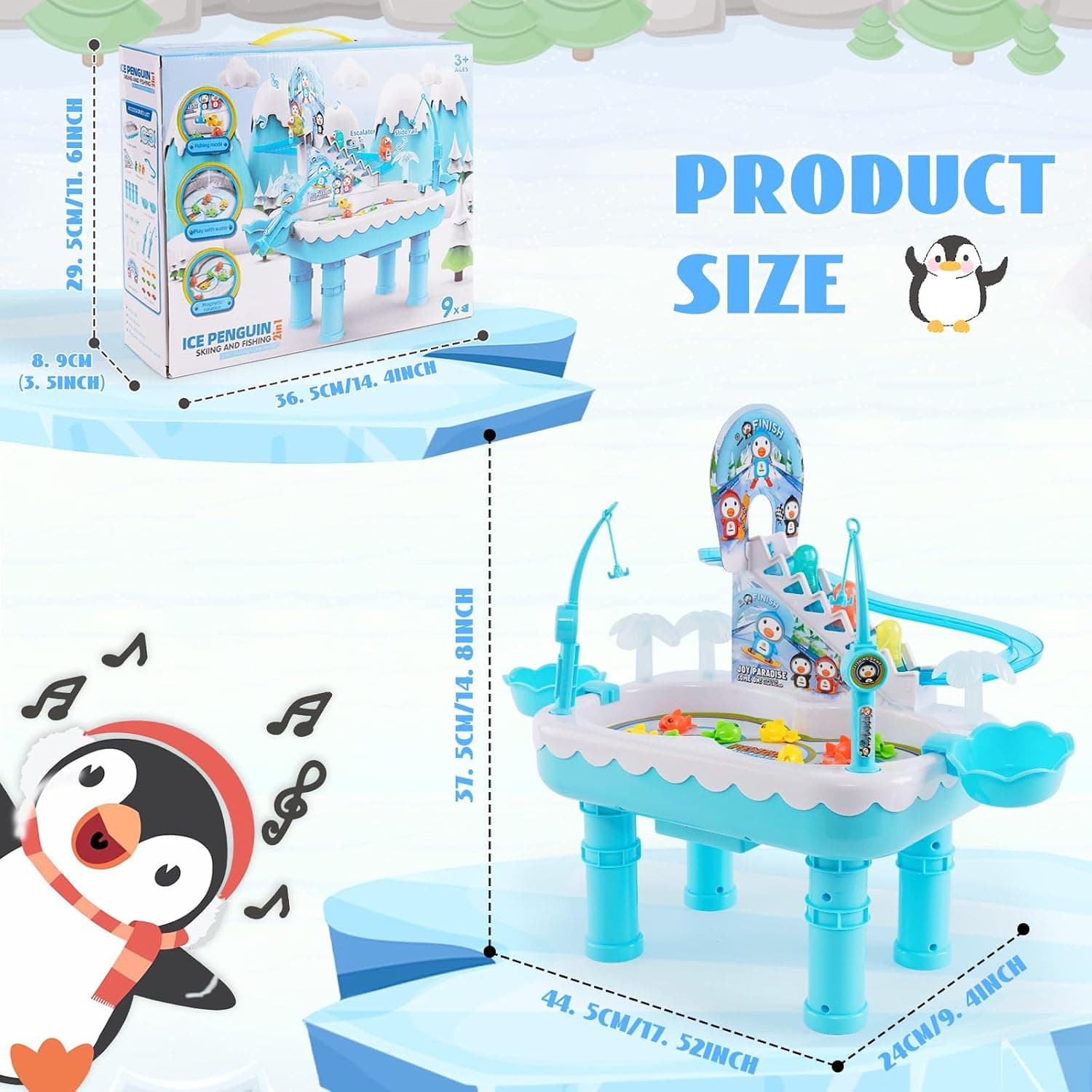 ماهیگیری در آب موزیکال با پله برقی دو کاره مدل ICE PENGUIN — تصویر ۷