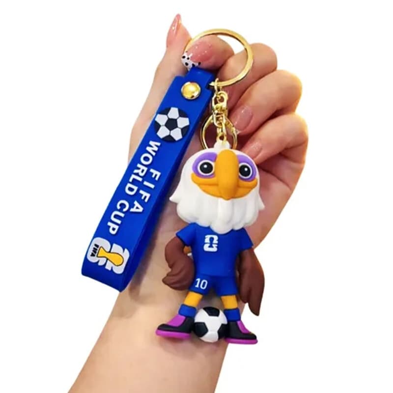 جاکلیدی سیلیکونی طرح FIFA World Cup Mascot + بند آویز — تصویر ۴