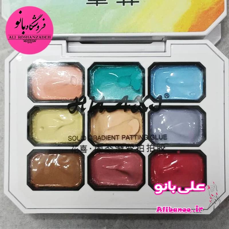 پینت ژل پالتی ۹ تایی برای طراحی و آمبره ناخن ۷