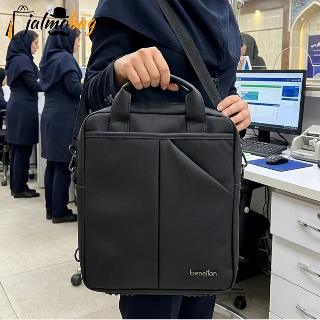 کیف اداری و لپتاپی 3 کاره اسپرت پارچه اسکین مناسب لپتاپ 14.1 اینچ مردانه و زنانه — تصویر ۳