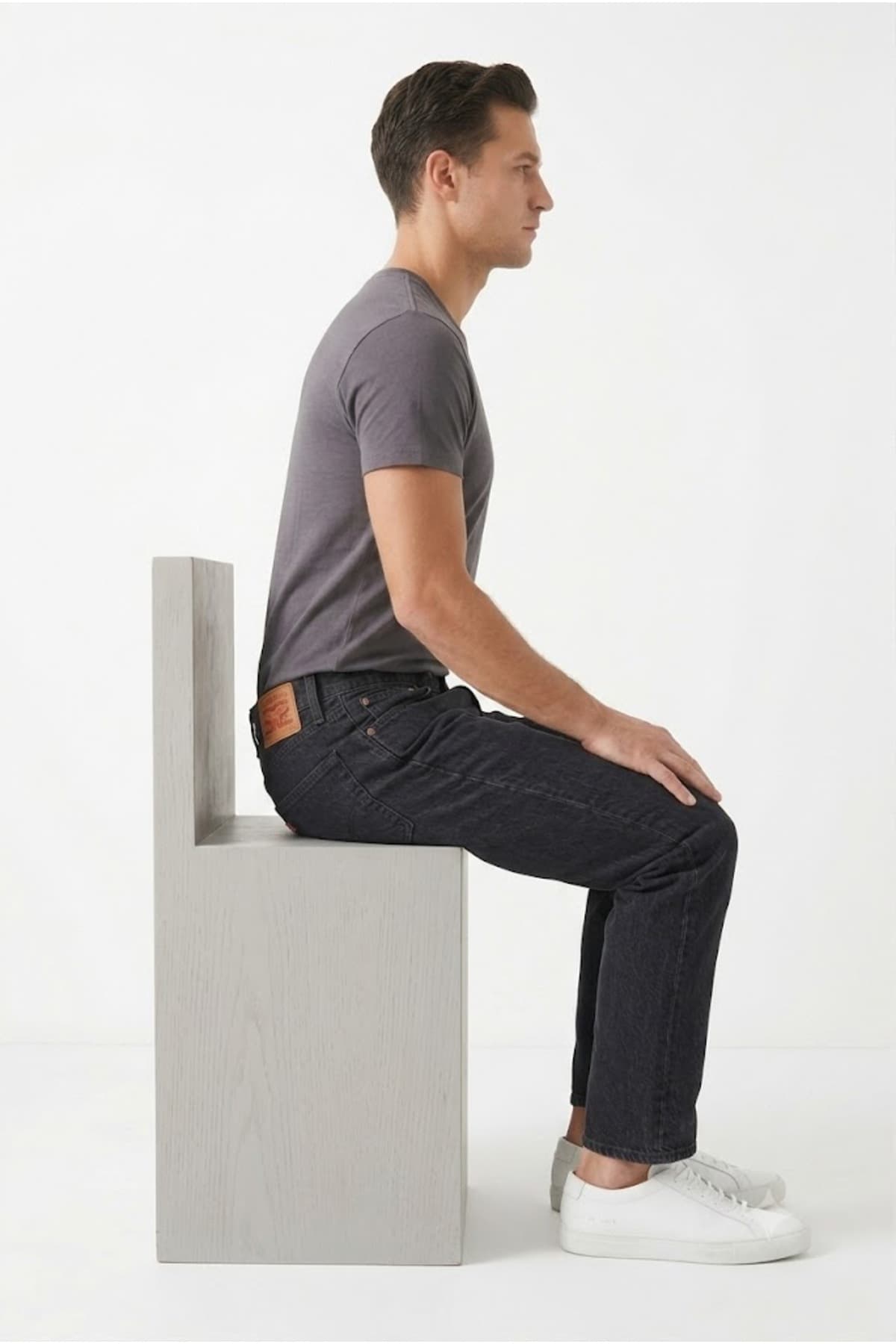 شلوار جین لیوایز مردانه جین خاکستری راسته Straight/استریج فاق نرمال جین Classical/کلاسیک | Levi’s 501-0031f TR — تصویر ۶