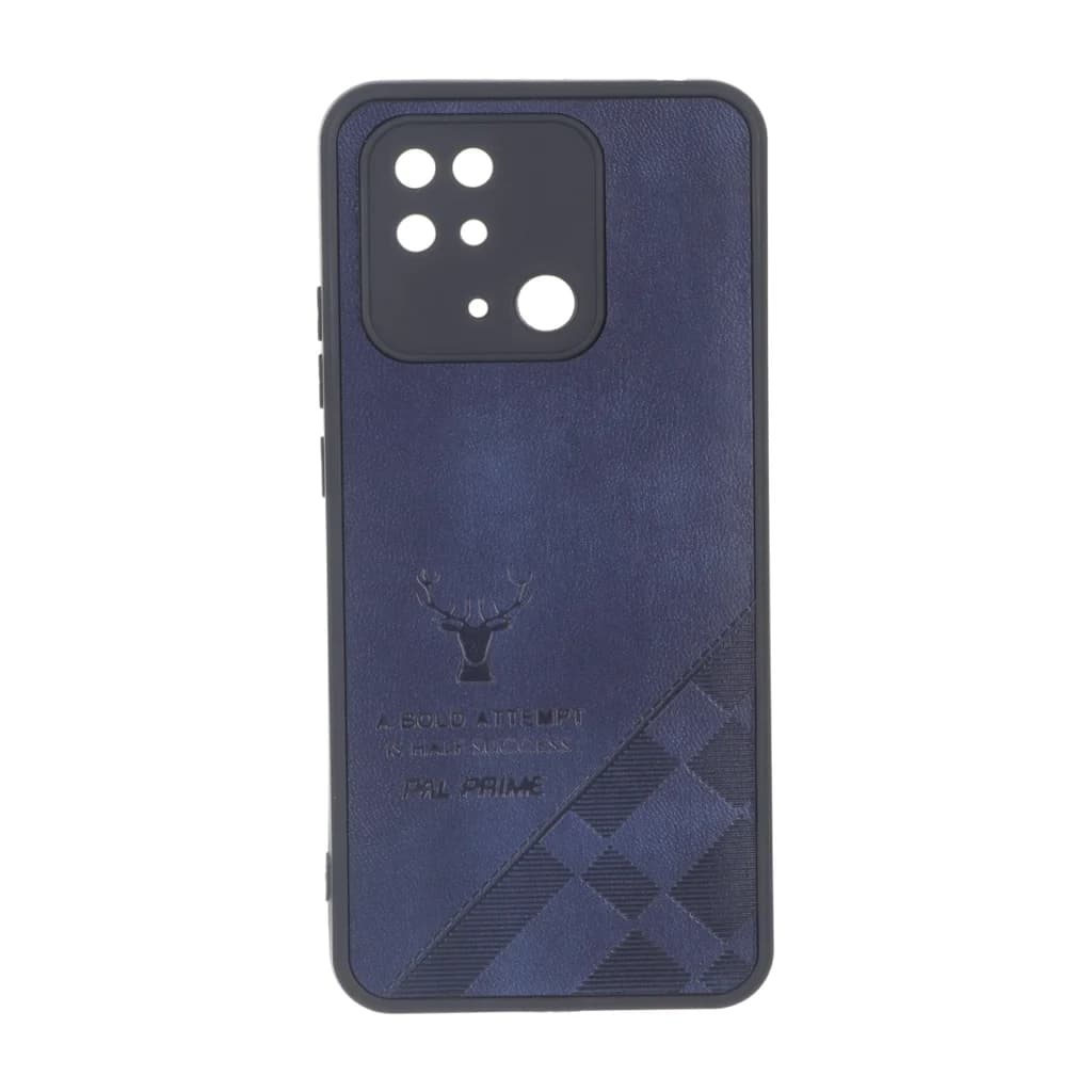 قاب طرح چرم گوزنی Pal Prime مدل Xiaomi Redmi 10C / Redmi 10 Power / Poco C40 – آبی کاربنی — تصویر ۲