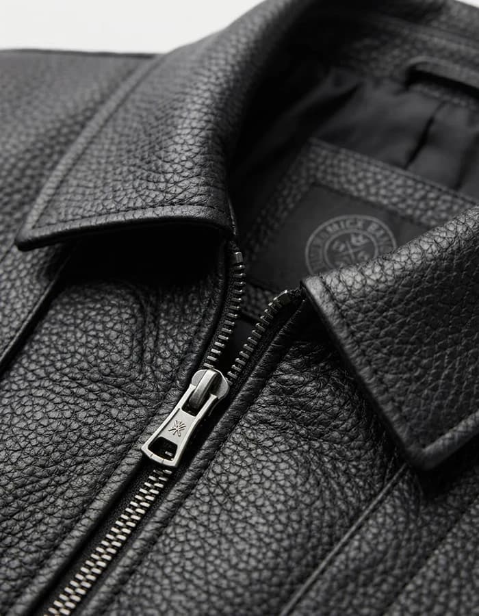 جکت چرم باکسی مدل Buckle — تصویر ۲