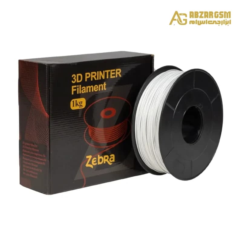 فیلامنت 1Kg پرینتر 3 بعدی HIPS سفید قطر 1.75mm مارک Zebra — تصویر ۲