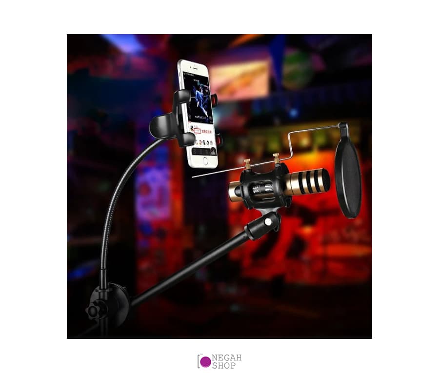 پایه میکروفون و موبایل به همراه میله منعطف RODD NB-108 — تصویر ۷