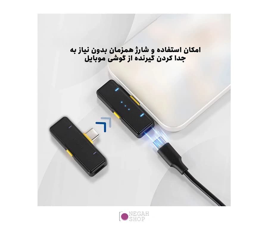 میکروفون بی سیم دو کاناله Neewer KM15 Type C — تصویر ۲