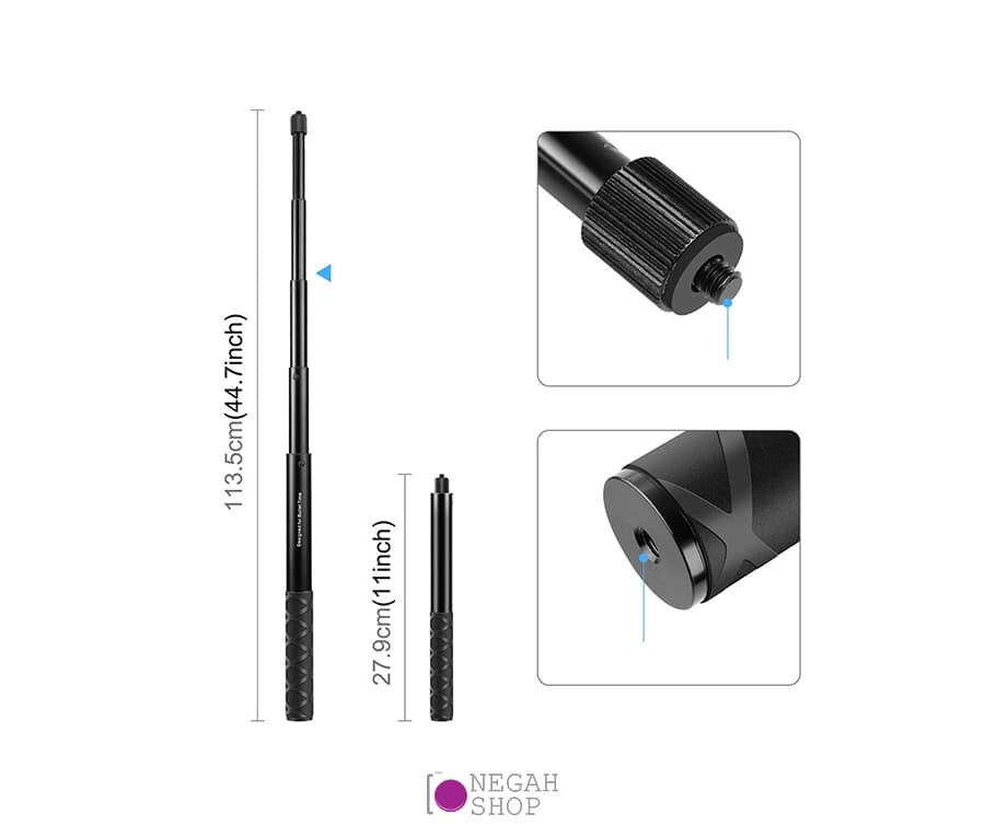 مونوپاد اتصال به دوچرخه و موتورسیکلت Puluz PU817 مناسب دوربین ورزشی — تصویر ۳