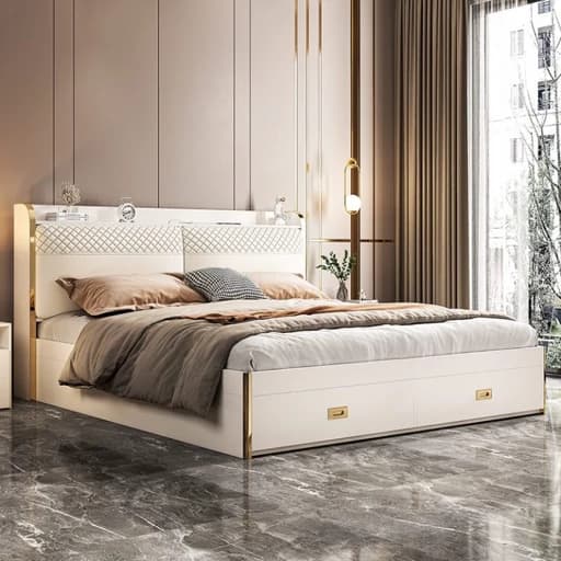 تخت خواب دو نفره مدل المیرا سایز 200×160 سانتی متر مبلمان فرنا مدل 1145372