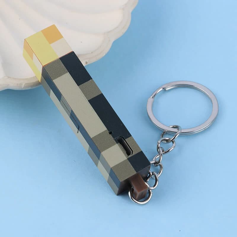 جاکلیدی چراغ دار طرح مشعل ماینکرفت CTT-623 — تصویر ۳