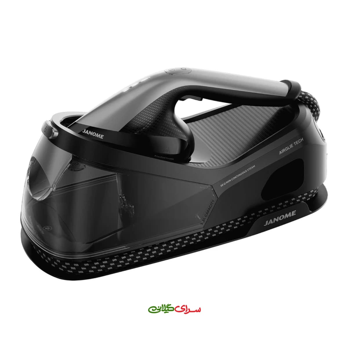اتو بخار 2400 وات کفی AIRGLIDE مشکی ژانومه مدل GHB8640 — تصویر ۲