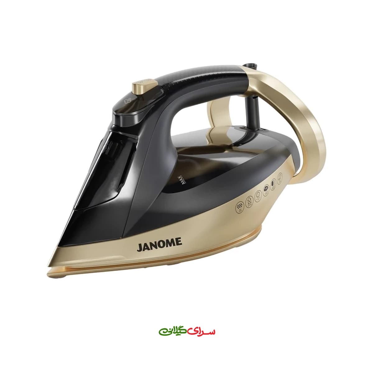 اتو بخار 2600 وات کفی AIRGLIDE بژ مشکی ژانومه مدل ID1050 — تصویر ۲