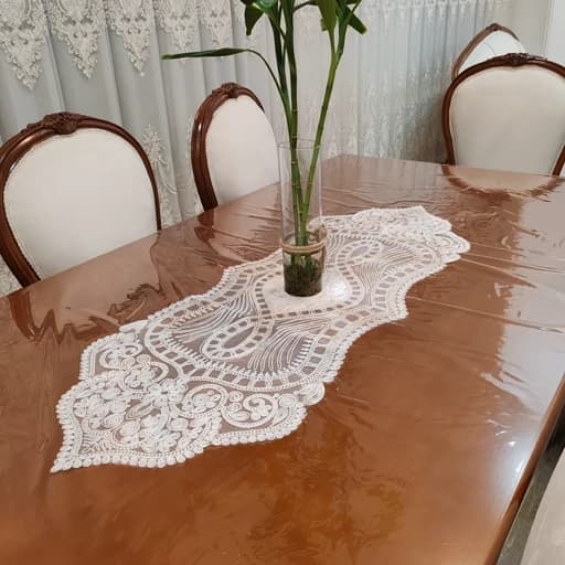 رانر غذاخوری دانتل مخمل طرح گوشواره جدید