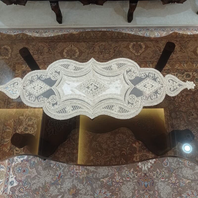 رانر مخمل دانتل 90 سانتی ترک در چند طرح مختلف — تصویر ۸