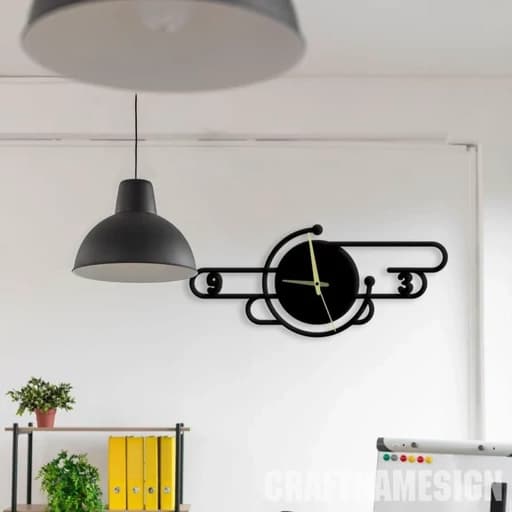 ساعت دیواری چوبی مینیمال مدرن نامنظم کد 125 فیلبندشاپ مدل 839739
