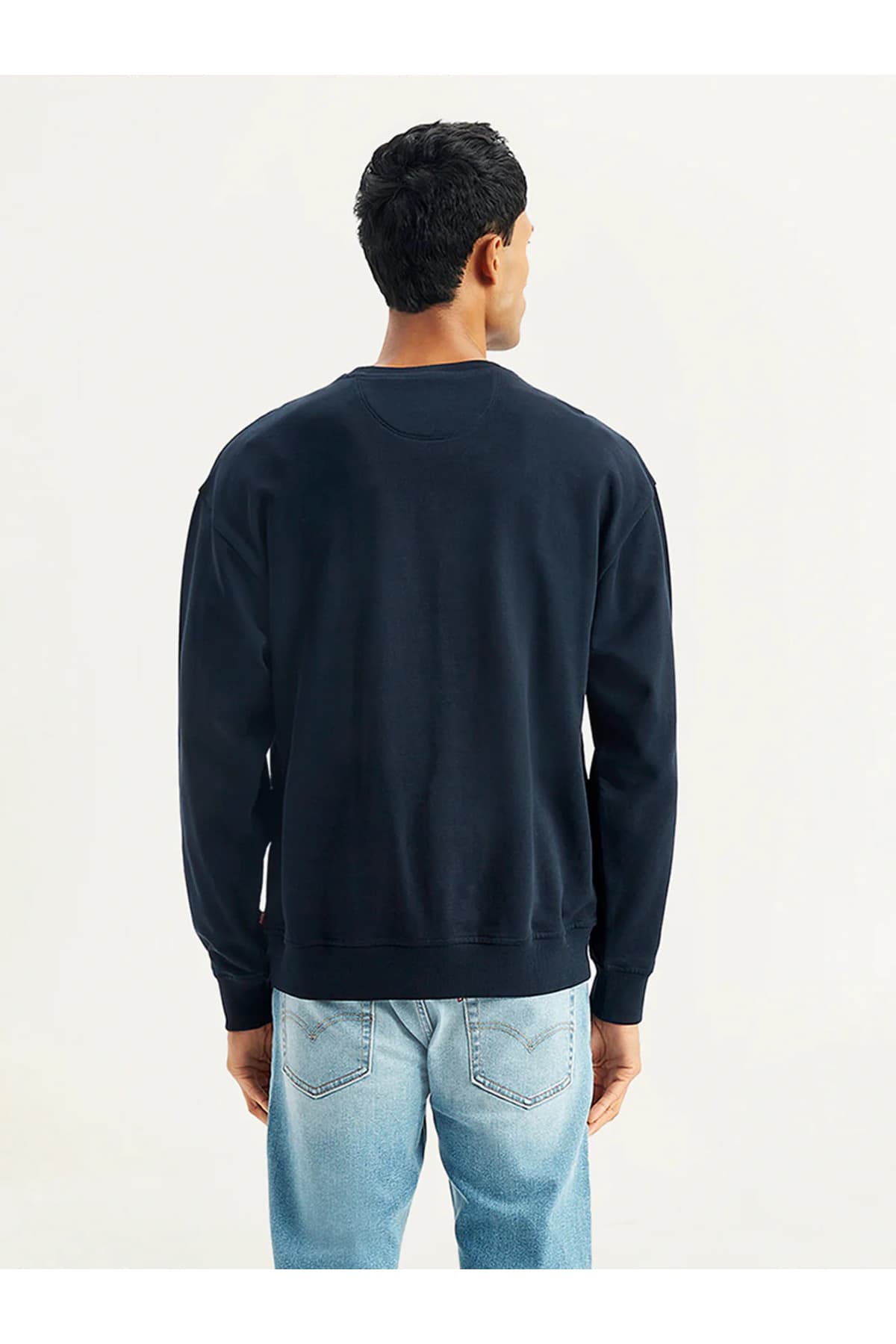 سویشرت لیوایز مردانه پاموک آبی سرمه ای راسته Relaxed/ریلکس آستین بلند Daily/روزانه | Levi’s 59638-0297 IN — تصویر ۲