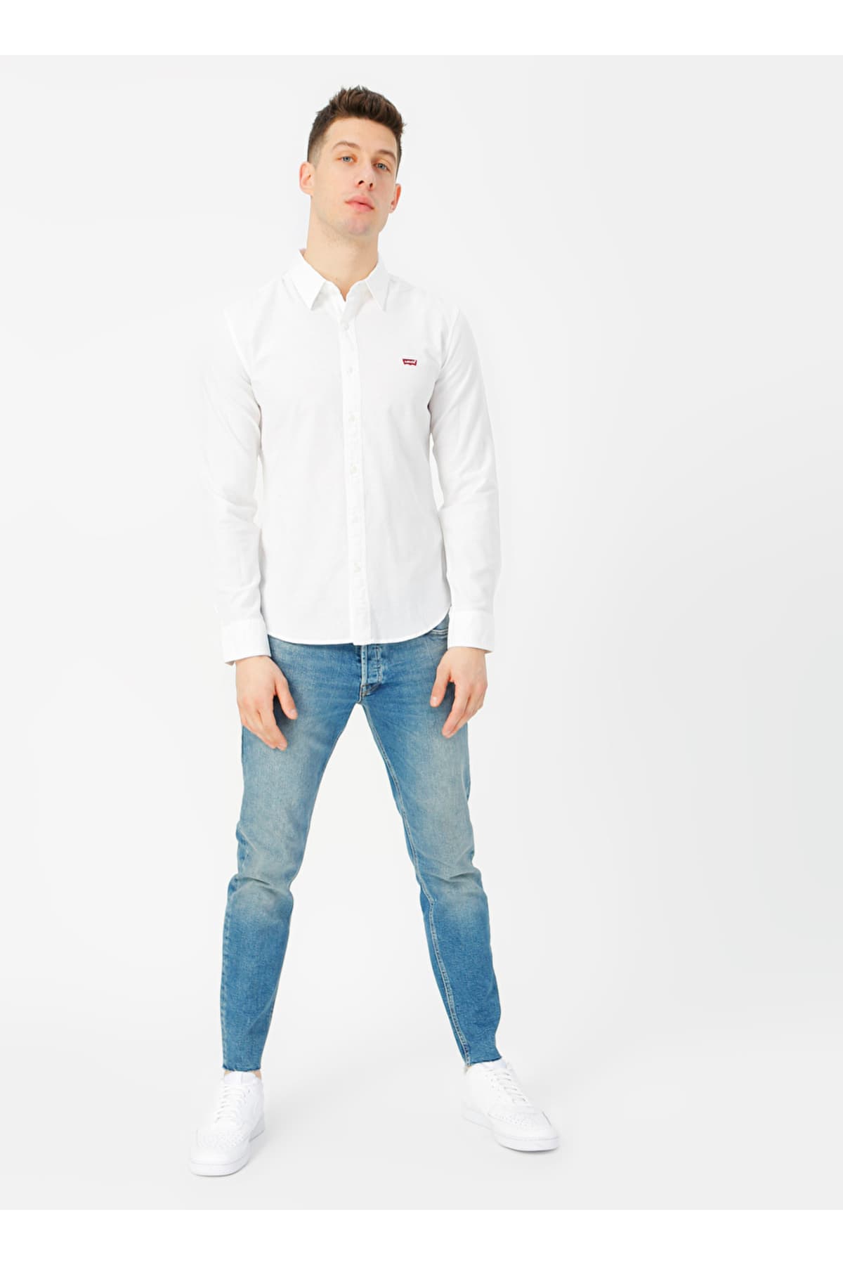 پیراهن لیوایز مردانه پنبه ای سفید راسته Slim Fit/اسلیم فیت Slim/اسلیم فیت Classical/کلاسیک | Levi’s 86625-0002 TR — تصویر ۶