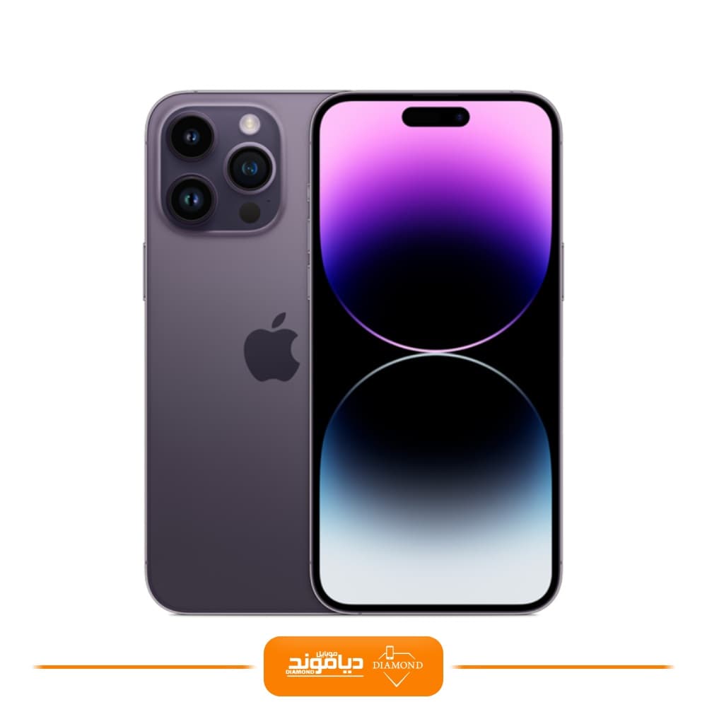 گوشی موبایل اپل مدل iPhone 14 Pro ZAA دوسیم کارت ظرفیت 256 گیگابایت و 6گیگابایت رم -درحد اکتیو باتری 100-بدون کد (کارتن لیبل-مدل نامبر m)