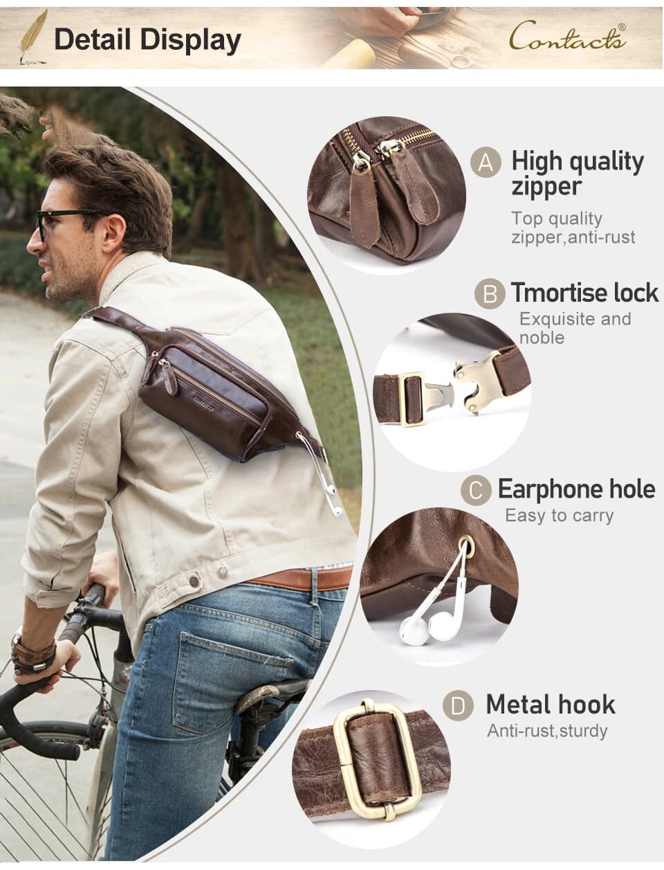 کیف کمری چرم طبیعی مدل Waist 08 | سیلوا چرم — تصویر ۶