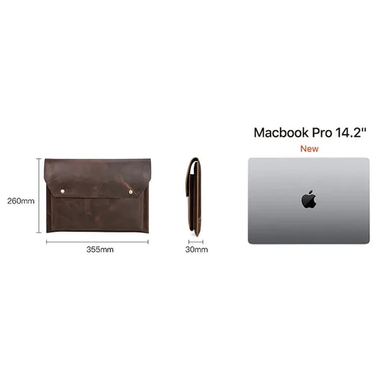 کیف تبلت چرم طبیعی مدل Tablet Bag 27 | سیلوا چرم — تصویر ۶