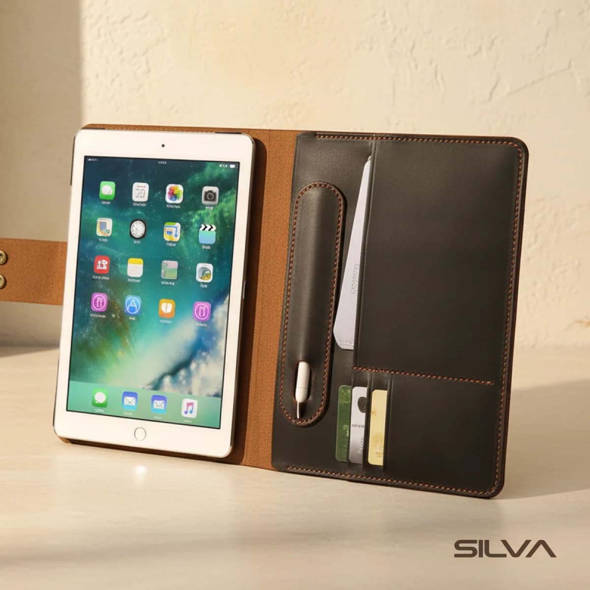 کیف تبلت چرم طبیعی مدل Tablet Bag 12 | سیلوا چرم
