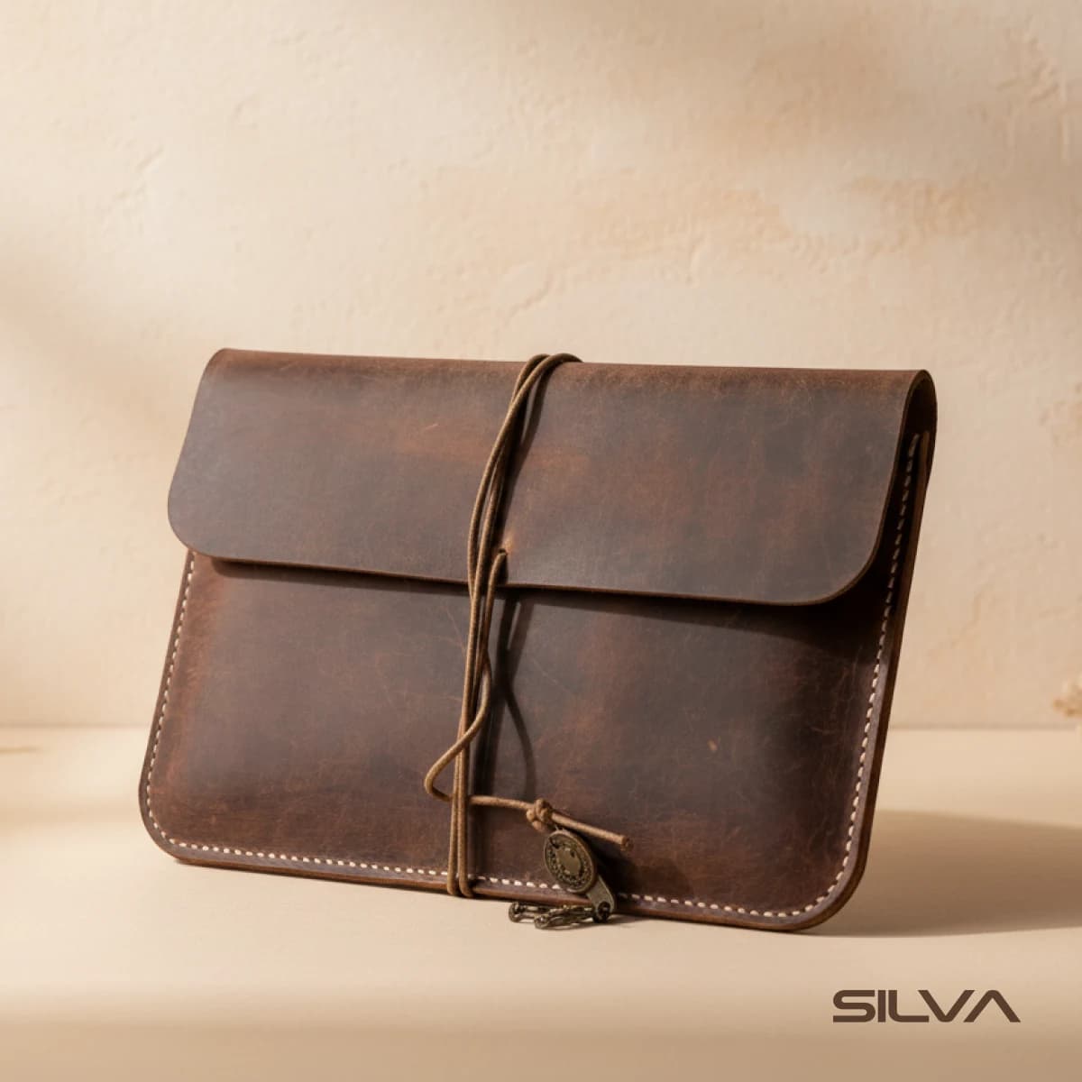 کیف تبلت چرم طبیعی مدل Tablet Bag 05 | سیلوا چرم