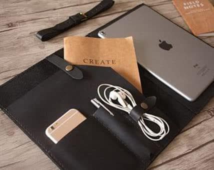 کیف تبلت چرم طبیعی مدل Tablet Bag 02 | سیلوا چرم — تصویر ۳