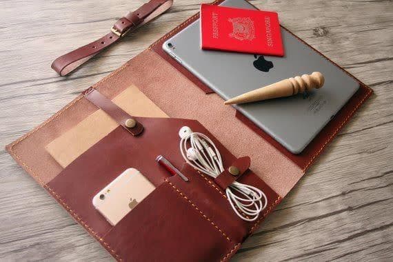 کیف تبلت چرم طبیعی مدل Tablet Bag 02 | سیلوا چرم — تصویر ۴