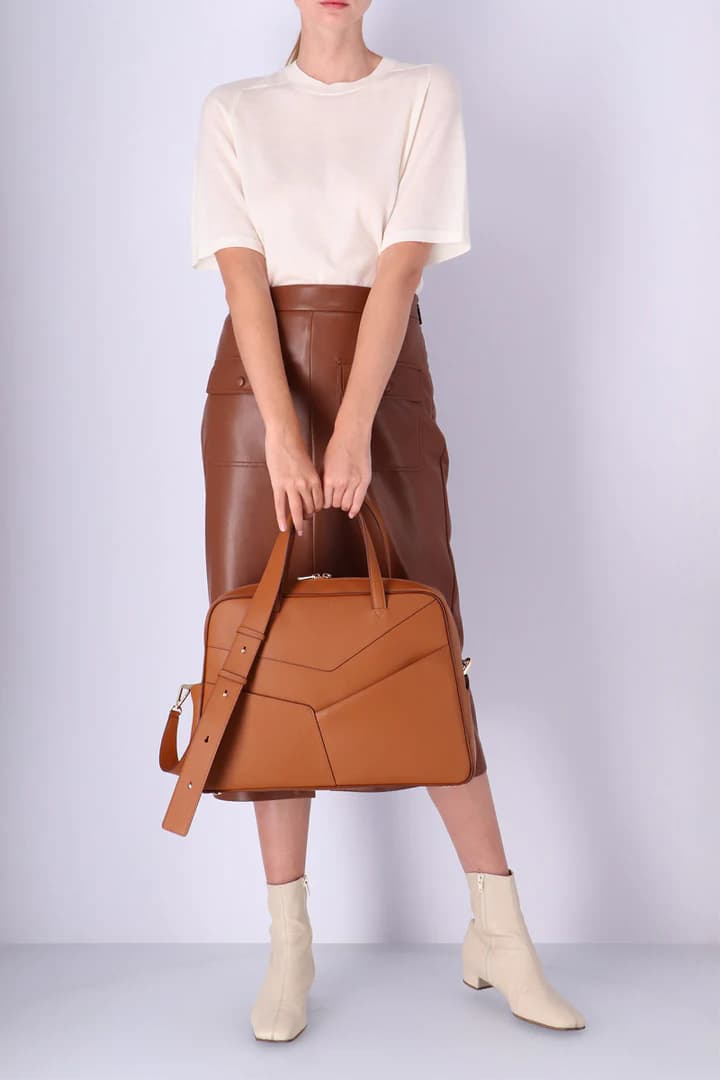 کیف اداری چرم طبیعی مدل Office Bag 07 | سیلوا چرم — تصویر ۴