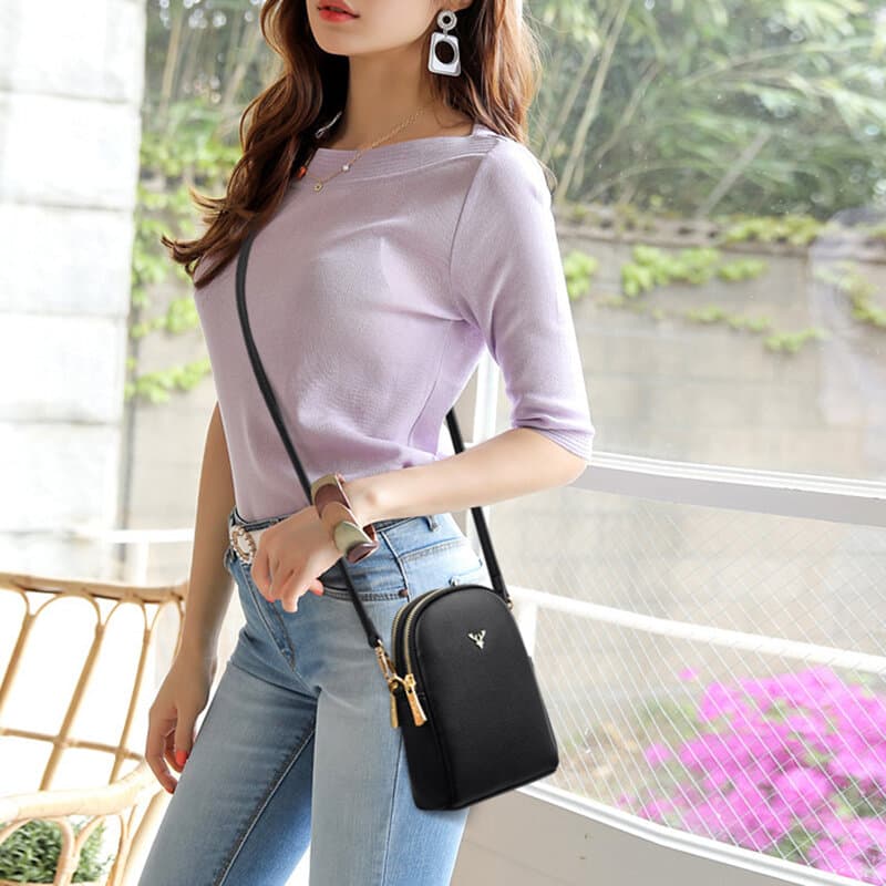 کیف دوشی چرم طبیعی مدل Shoulder Bag 17 | سیلوا چرم — تصویر ۵