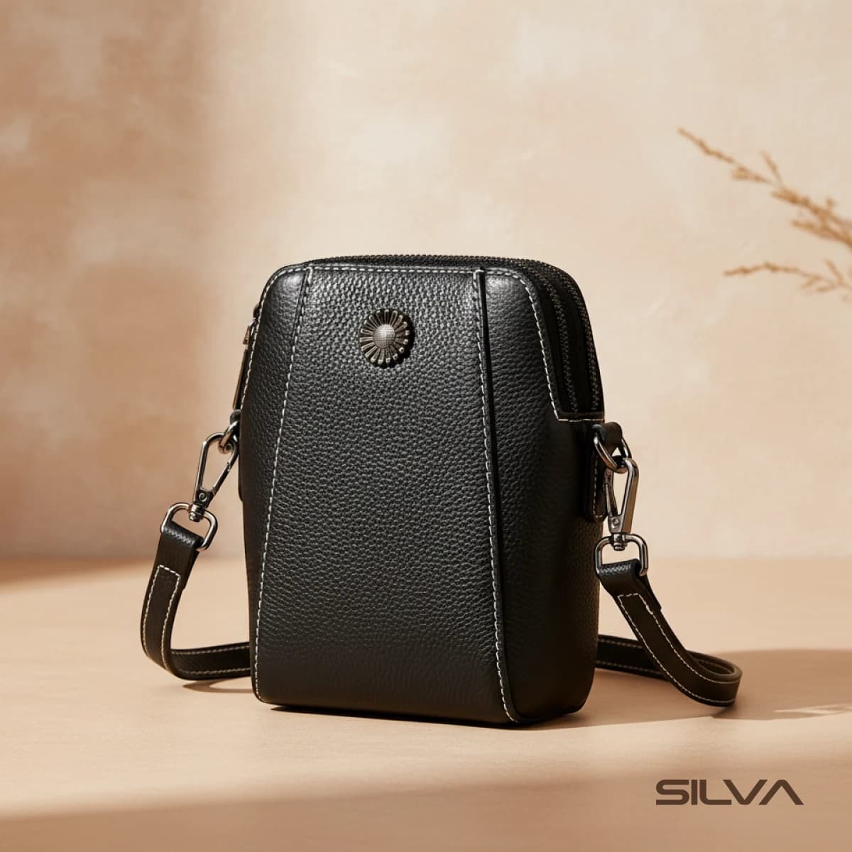 کیف دوشی چرم طبیعی مدل Shoulder Bag 07 | سیلوا چرم