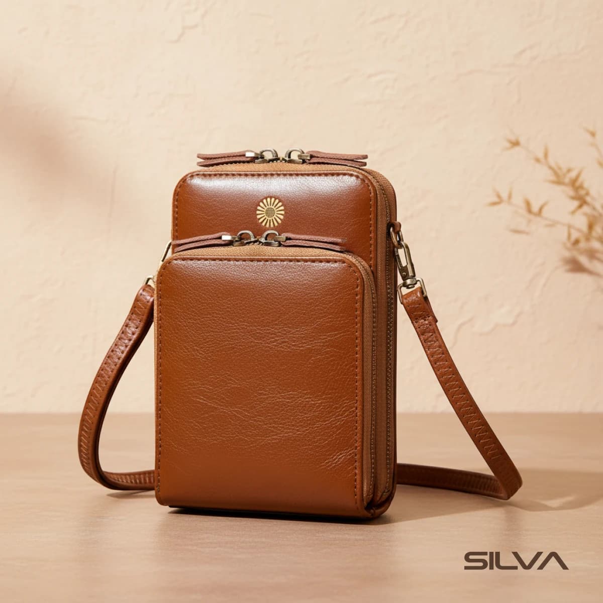 کیف دوشی چرم طبیعی مدل Shoulder Bag 08 | سیلوا چرم