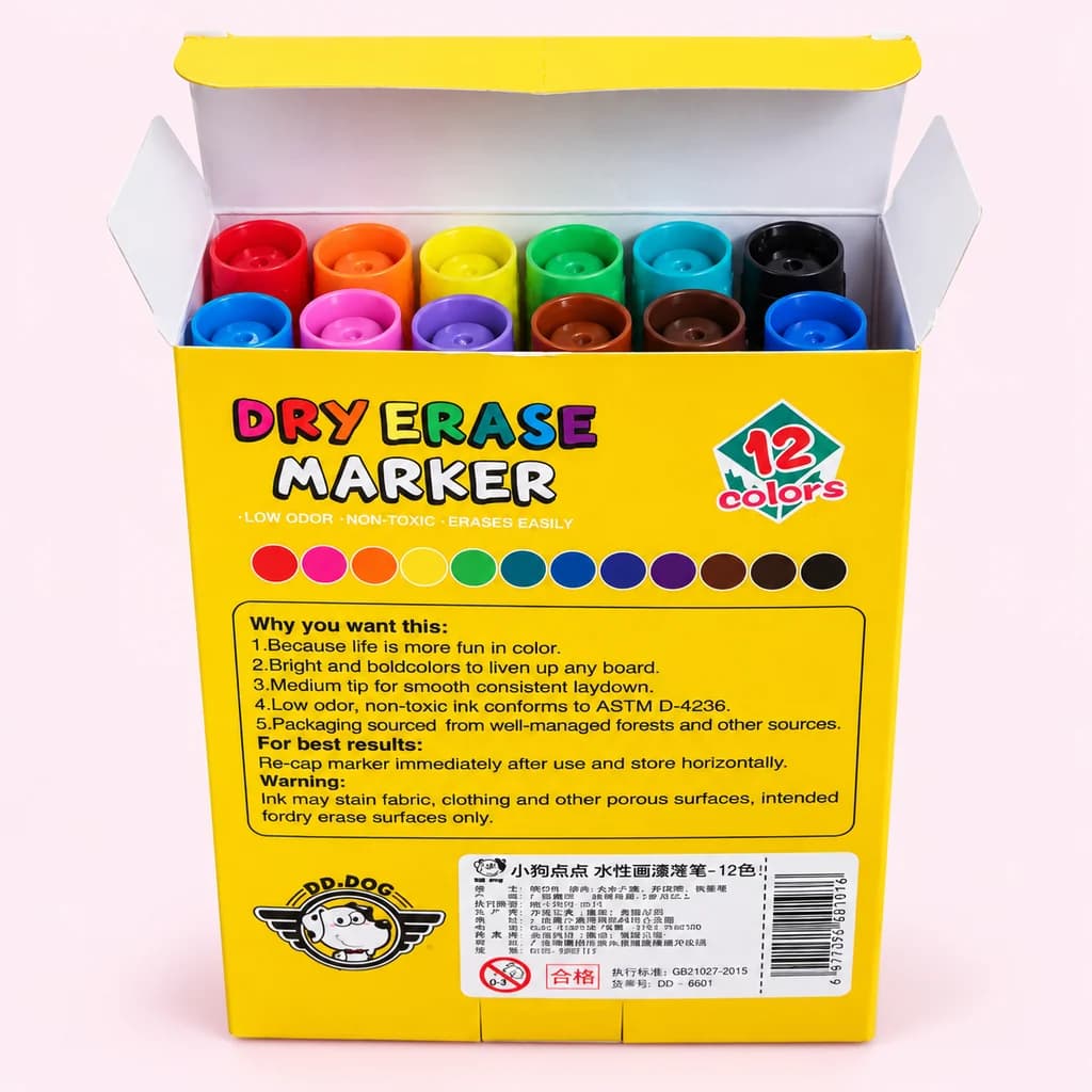 ماژیک جادویی 12 رنگ DD.dog | ماژیک پاکشونده و نقاشی شناور روی آب — تصویر ۲
