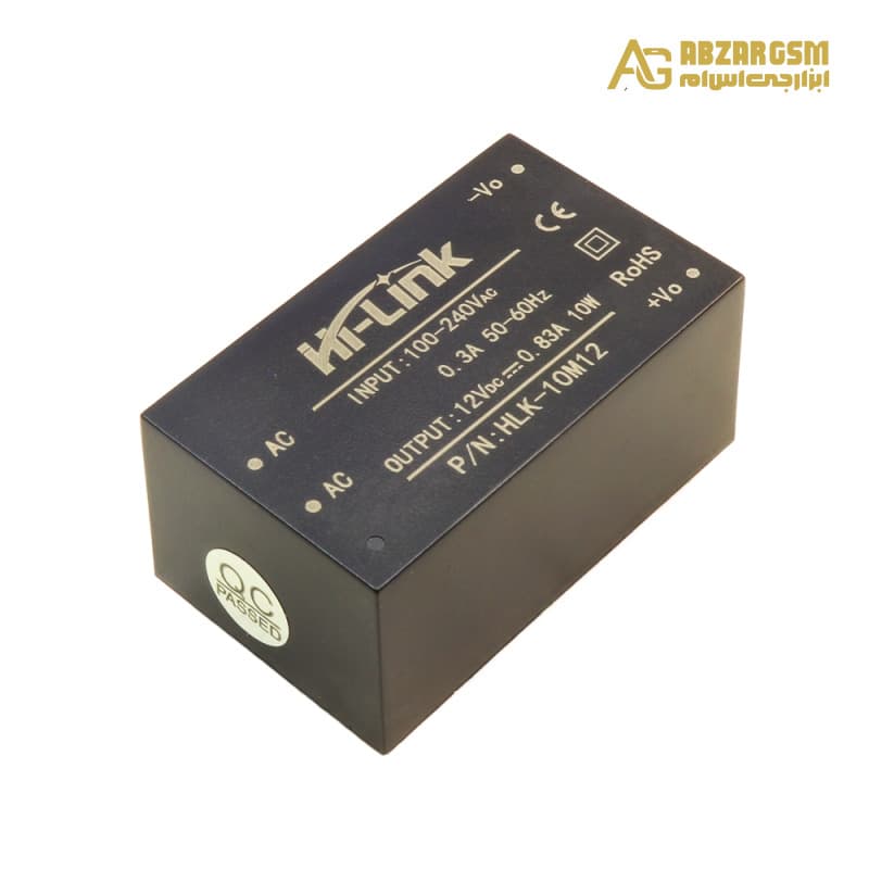 مبدل کاهنده روبردی ایزوله 220AC to 12VDC 830mA مدل HLK-10M12 مارک Hi-Link — تصویر ۲