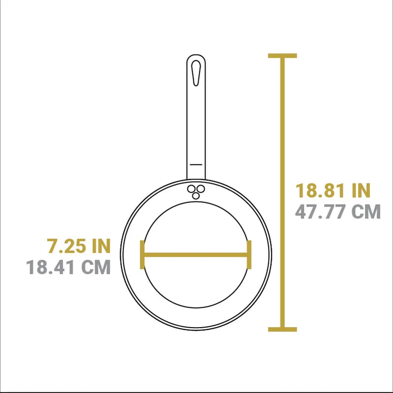 تابه کربن استیل 25 سانتی لاج Lodge Carbon Steel Skillet — تصویر ۳