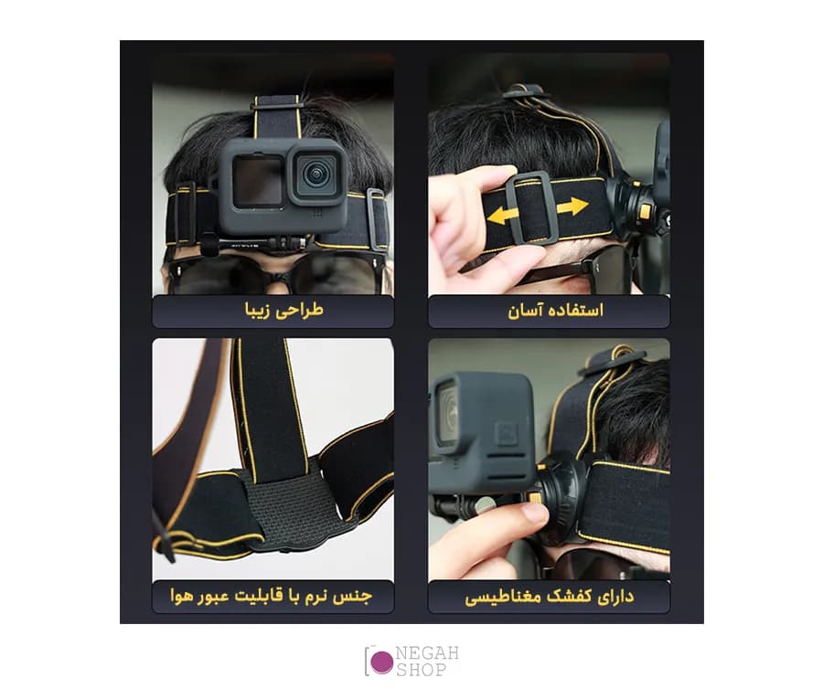 هدبند مگنتی دوربین ورزشی پلوز Puluz PU1050B — تصویر ۳