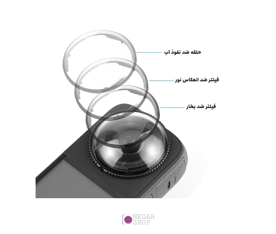 کاور محافظ لنز دوربین Insta360 X4 پلوز مدل Puluz PU988T — تصویر ۴