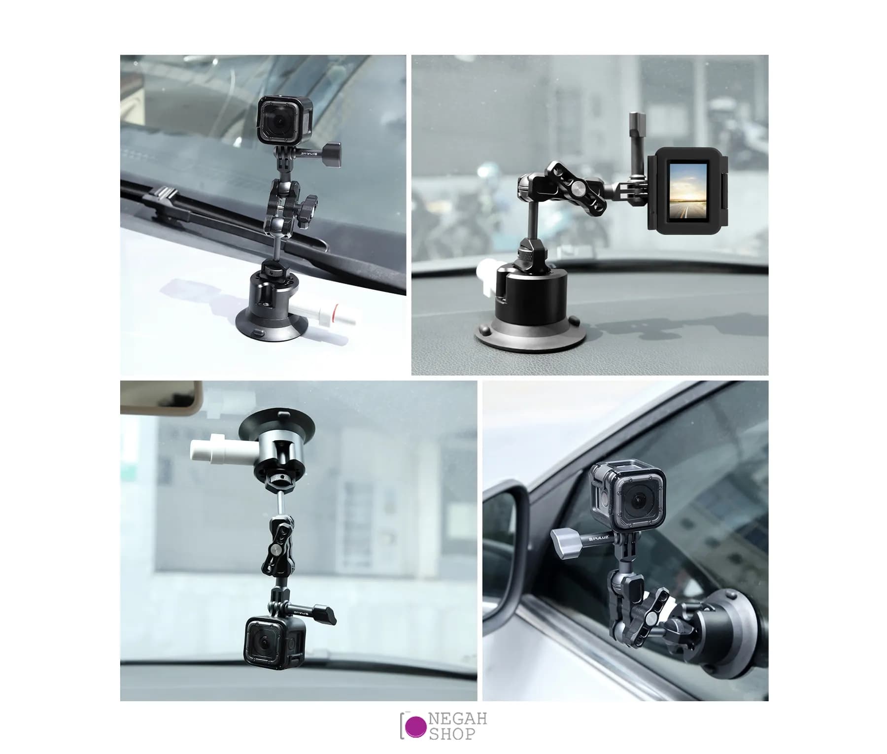 ساکشن بازودار دوربین ورزشی پلوز مدل Puluz PU845B — تصویر ۲