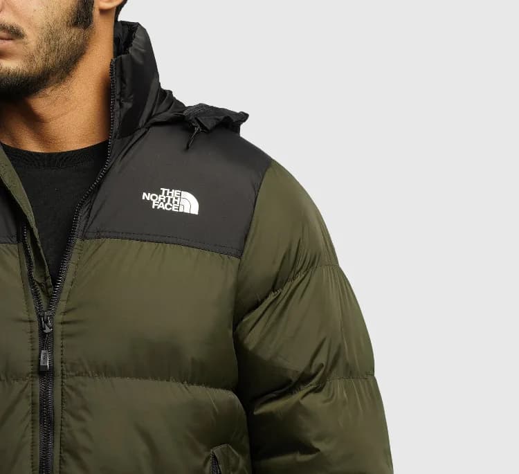 کاپشن مردانه طرح The North Face مدل 16337 رنگ سبز ارتشی — تصویر ۴