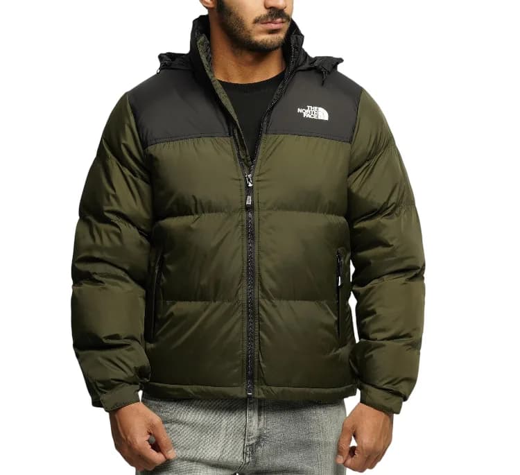 کاپشن مردانه طرح The North Face مدل 16337 رنگ سبز ارتشی — تصویر ۵