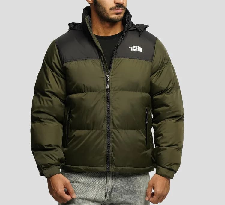 کاپشن مردانه طرح The North Face مدل 16337 رنگ سبز ارتشی — تصویر ۶