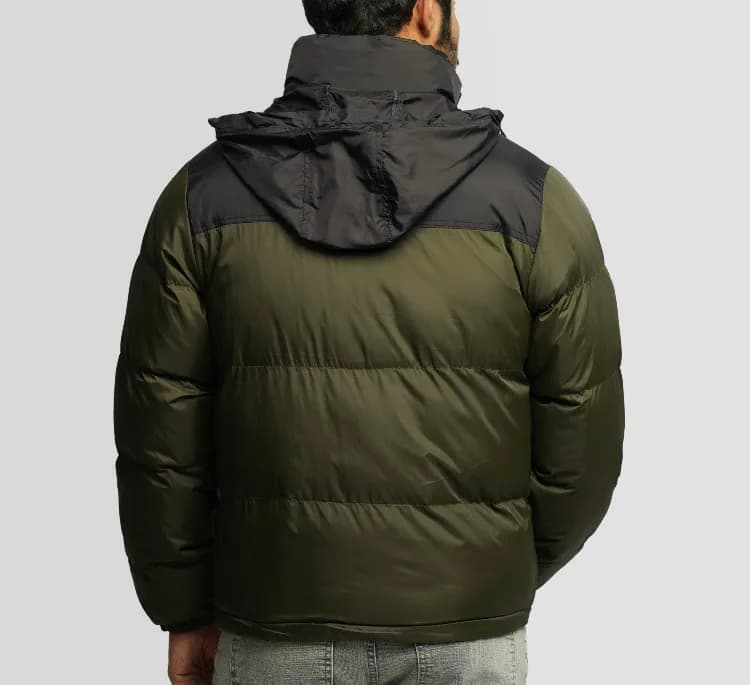 کاپشن مردانه طرح The North Face مدل 16337 رنگ سبز ارتشی — تصویر ۲