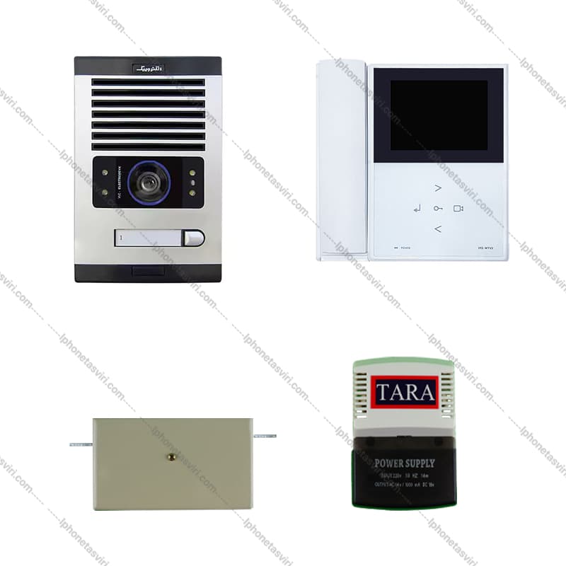 پک آماده نصب آیفون تصویری تک واحدی الکتروپیک با مانیتور 592 و پنل 1086
