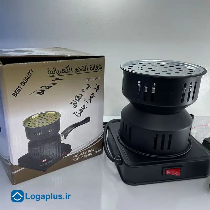 زغال سوز برقی طرح عربی مدل THP-2 با دسته عایق 1000 وات — تصویر ۵
